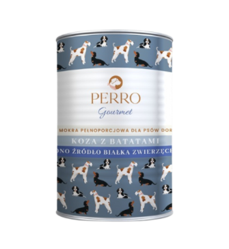 PERRO Gourmet Koza z batatami 400g monobiałkowa karma dla psów dorosłych