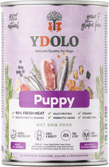 YDOLO Puppy karma mokra dla Szczeniąt Wieprzowina - Sardynki 400g