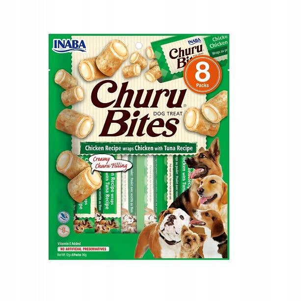 INABA DOG Churu Bite kurczak z tuńczykiem 8x12g