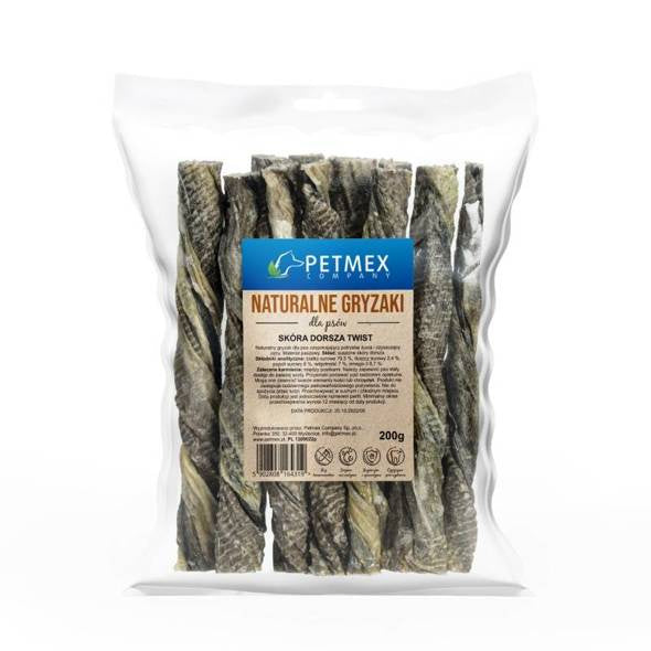 PRZYSMAK DLA PSA PSÓW SMACZEK GRYZAK NATURALNY L SKÓRA DORSZA 200G PETMEX