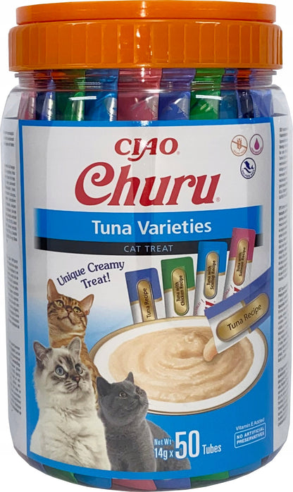 INABA CAT Churu Varieties Tuńczyk 50x14g słoik 700g