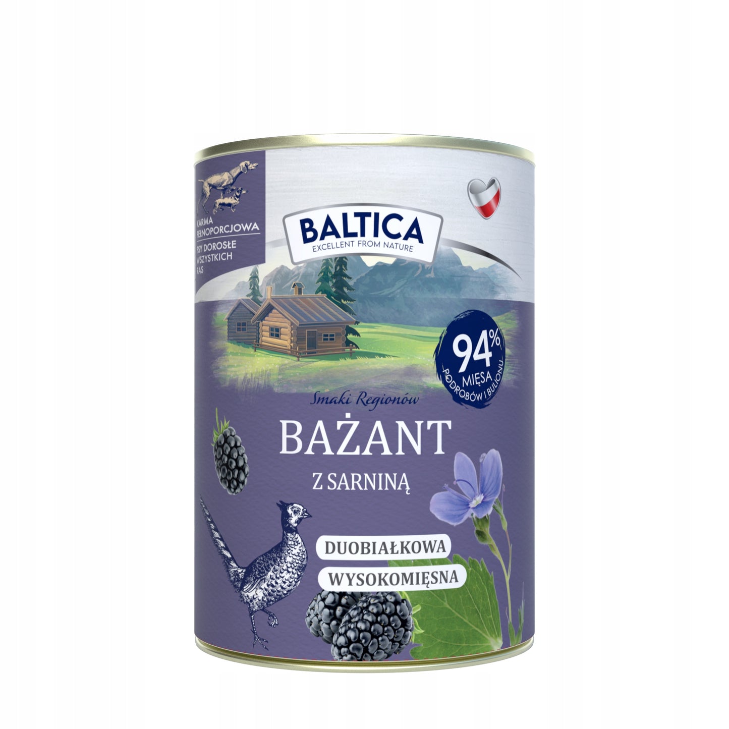 BALTICA Bażant z sarniną 400g karma mokra bezzbożowa