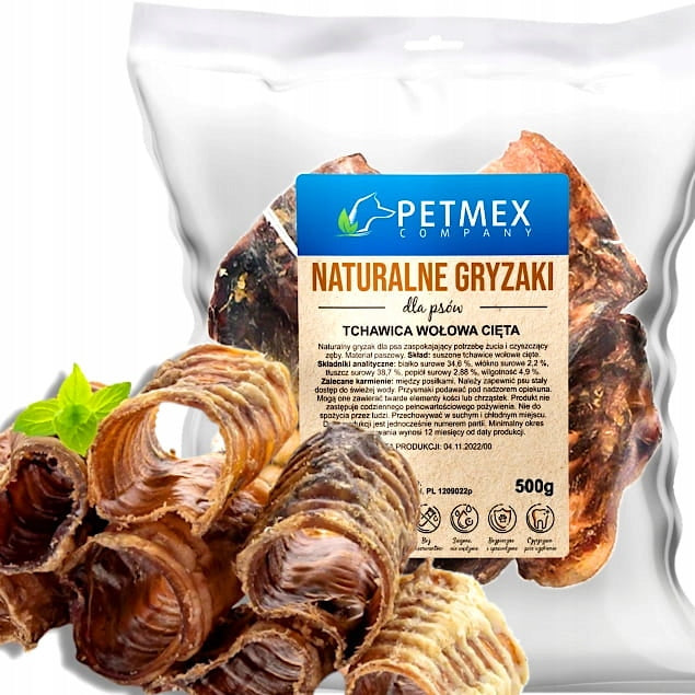 Petmex Tchawica Wołowa Cięta Gryzak Naturalny 500G