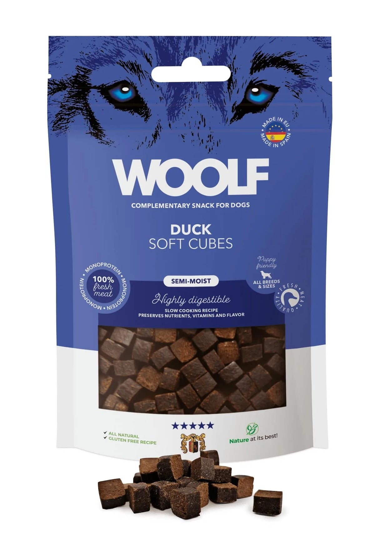 WOOLF Kosteczki z Kaczki 100g przysmak dla psa