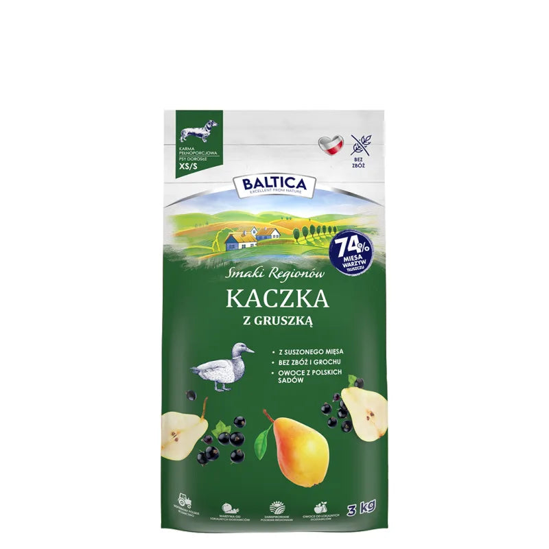 BALTICA Smaki Regionów Kaczka z gruszką XS/S 3kg