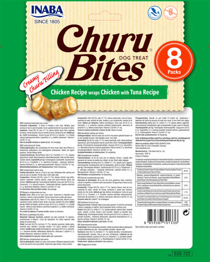 INABA DOG Churu Bite kurczak z tuńczykiem 8x12g