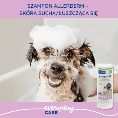 VIRBAC Allerderm szampon dla suchej i łuszczącej się skóry psów i kotów 250 ml