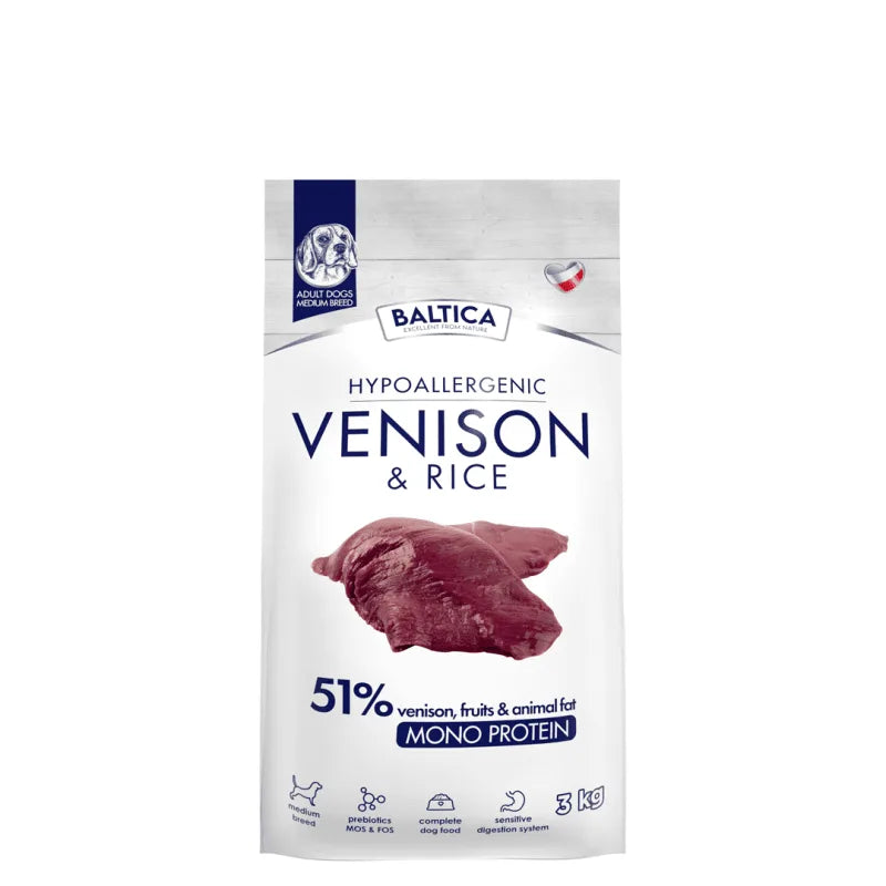 BALTICA Nutraceutic Hypoallergenic Venison & Rice M 3kg
