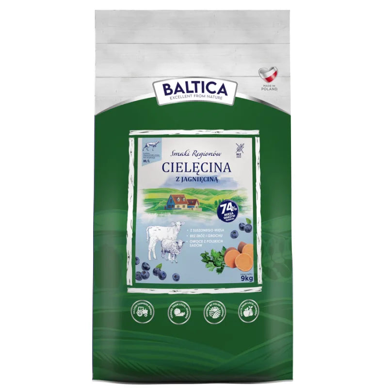 BALTICA Smaki Regionów Cielęcina z jagnięciną M/L 9kg