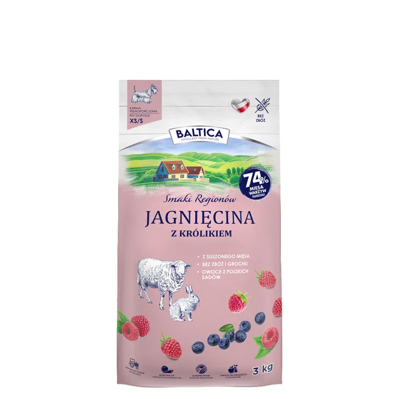 BALTICA Smaki Regionów Jagnięcina z królikiem XS/S 3kg