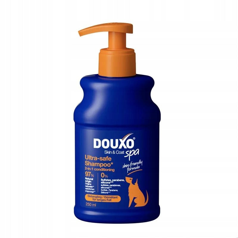DOUXO Skin & Coat SPA 2in1 Detangling 250ml ultrabezpieczny szampon 2w1 z odżywką dla psów