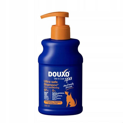 DOUXO Skin & Coat SPA 2in1 Detangling 250ml ultrabezpieczny szampon 2w1 z odżywką dla psów
