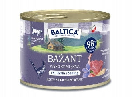 BALTICA Smaki Regionów Kot Bażant 185g karma mokra dla kotów dorosłych