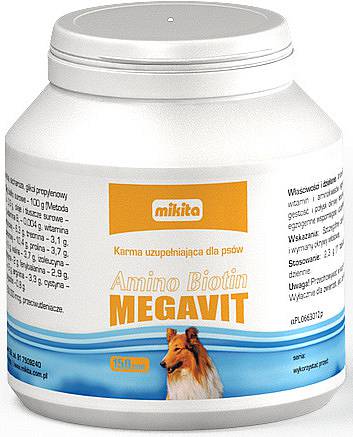 Mikita Amino Biotin Megavit Dla Psa 150 Tabletek