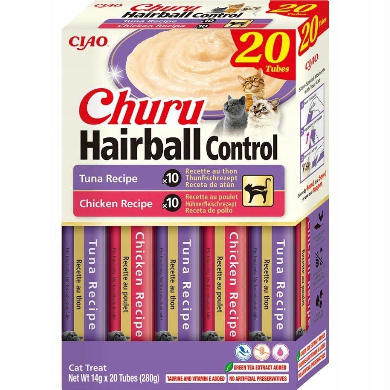 INABA CAT CHURU HAIRBALL VARIETY 20x14g (280g) BOX