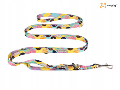 AMIPLAY Smycz regulowana 8in1 BeHappy L Donut