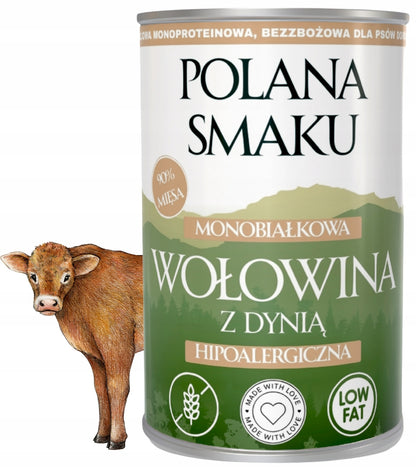 POLANA SMAKU Wołowina z Dynią 400g karma mokra monoproteinowa dla psów dorosłych
