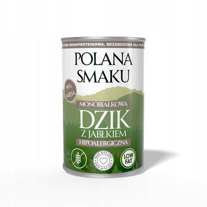 POLANA SMAKU Dzik z Jabłkami 400g karma mokra monoproteinowa dla psów dorosłych