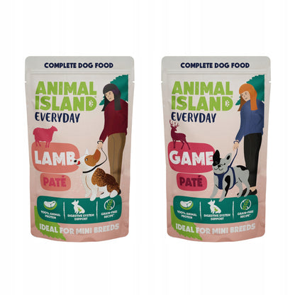 ANIMAL ISLAND Everyday Zestaw pasztetów dla psów ras małych 8x150g