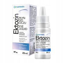 EUROWET Ektozin 25ml Płyn do oczu i powiek dla psa i kota Zapalenie spojówek