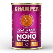 CHAMPER Coat&Skin Monobiałkowa Indyk 400g karma mokra dla psów dorosłych