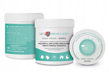 Vet Protector Jama Ustna Wipes 50szt