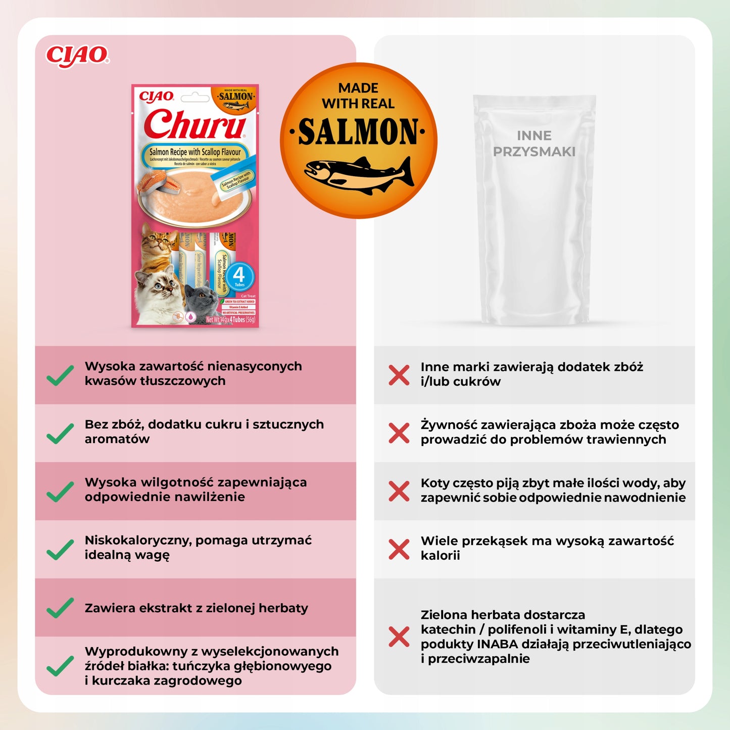 INABA CAT CHURU SALMON WITH SCALLOP 4x14g (56g)