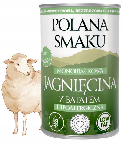 POLANA SMAKU Jagnięcina z Batatami 400g karma mokra monoproteinowa dla psów dorosłych