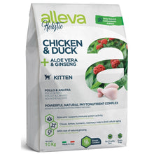 Alleva Holistic Sucha Karma Dla Kociąt, Kotek w Ciąży i Karmiących Z Kurczakiem I Kaczką Z Dodatkiem Aloesu I Korzenia Żeń-szenia 10 kg