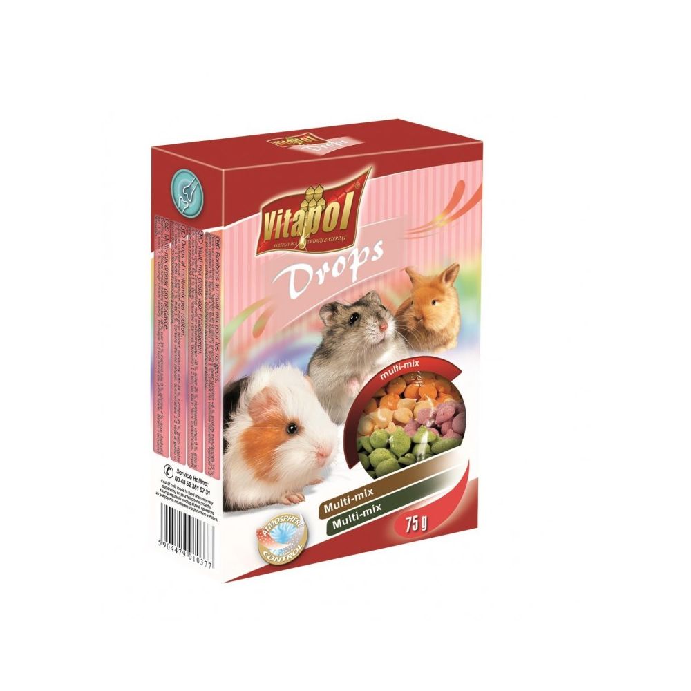 Vitapol Dropsy Mix Smaków Dla Gryzoni i Królików 75 g