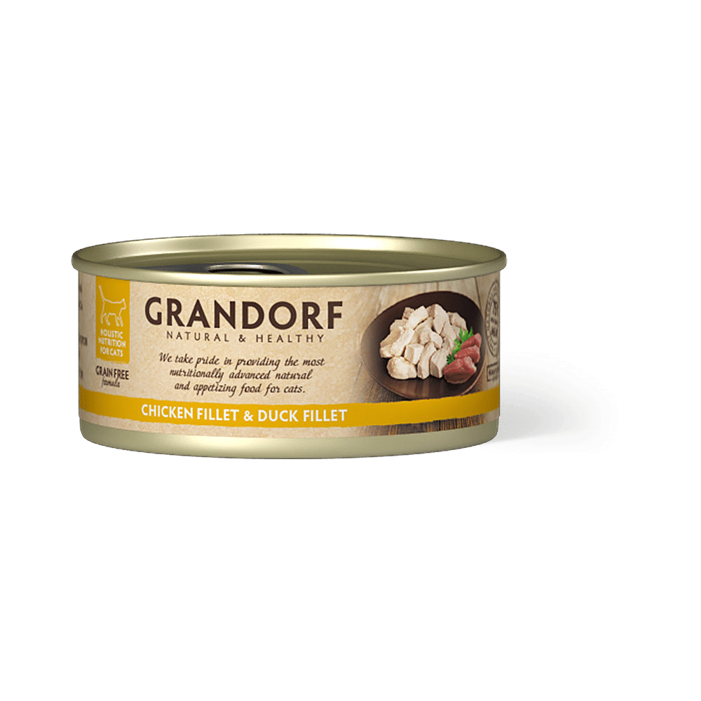 Grandorf Chicken Breast & Duck Fillet Karma Dla Kota Filet z Piersi Kurczaka i Kaczki 70 g
