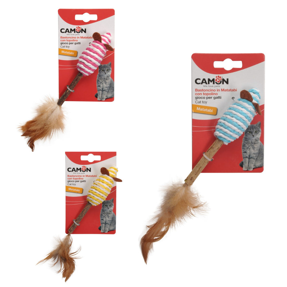 Camon Cat Toy Kij Matatabi z Myszką 1 sztuka