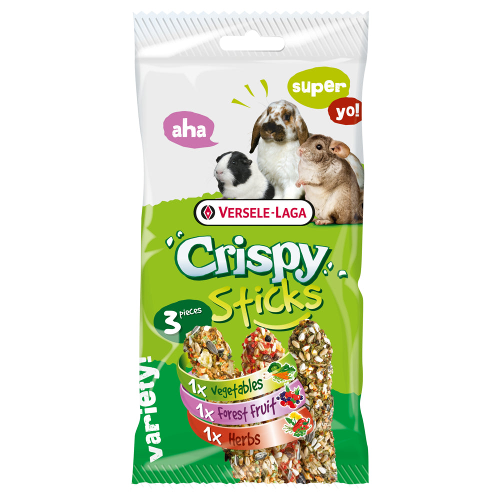 Versele Laga Cripsy Sticks Herbivores Triple Veriety Pack Kolby Dla Królików, Kawi Domowych, Szynszyli i Koszatniczek 3 Smaki