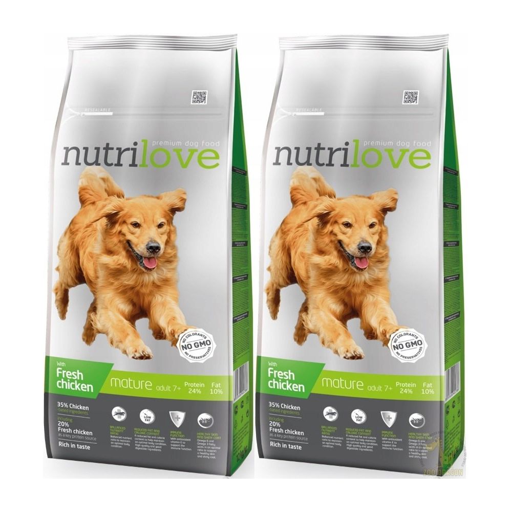 Pakiet Nutrilove Mature Dla Psów Powyżej 7 Roku Życia 2 x 12 kg
