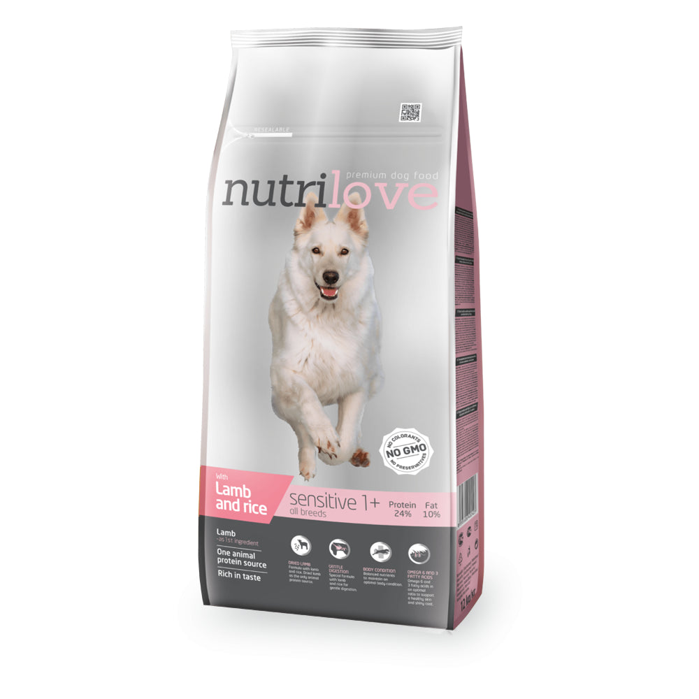 Nutrilove Sensitive Jagnięcina Z Ryżem Dla Psa 12 kg