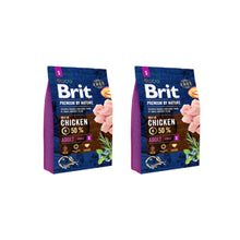 Pakiet Brit Premium By Nature Chicken Kurczak Adult Karma Dla Dorosłych Psów Małych Ras S 2 x 3 kg