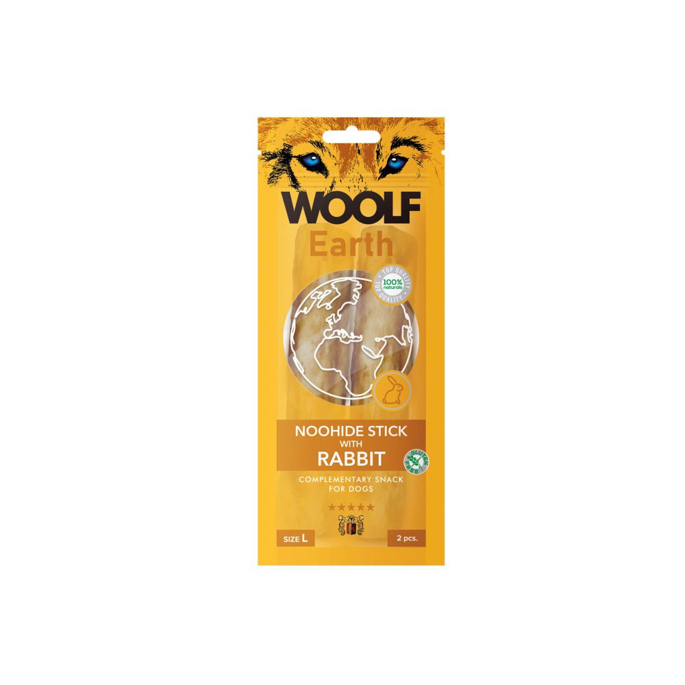 Woolf Earth Noohide Stick Rabbit Przysmak Dla Psa Królik Rozmiar L 85 g