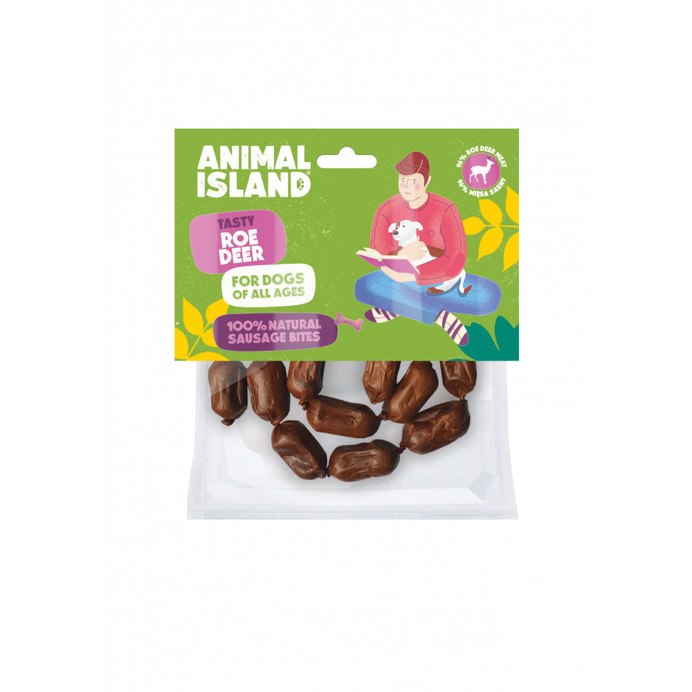 Animal Island Kiełbaski z Sarny Przysmak Dla Psa 100 g