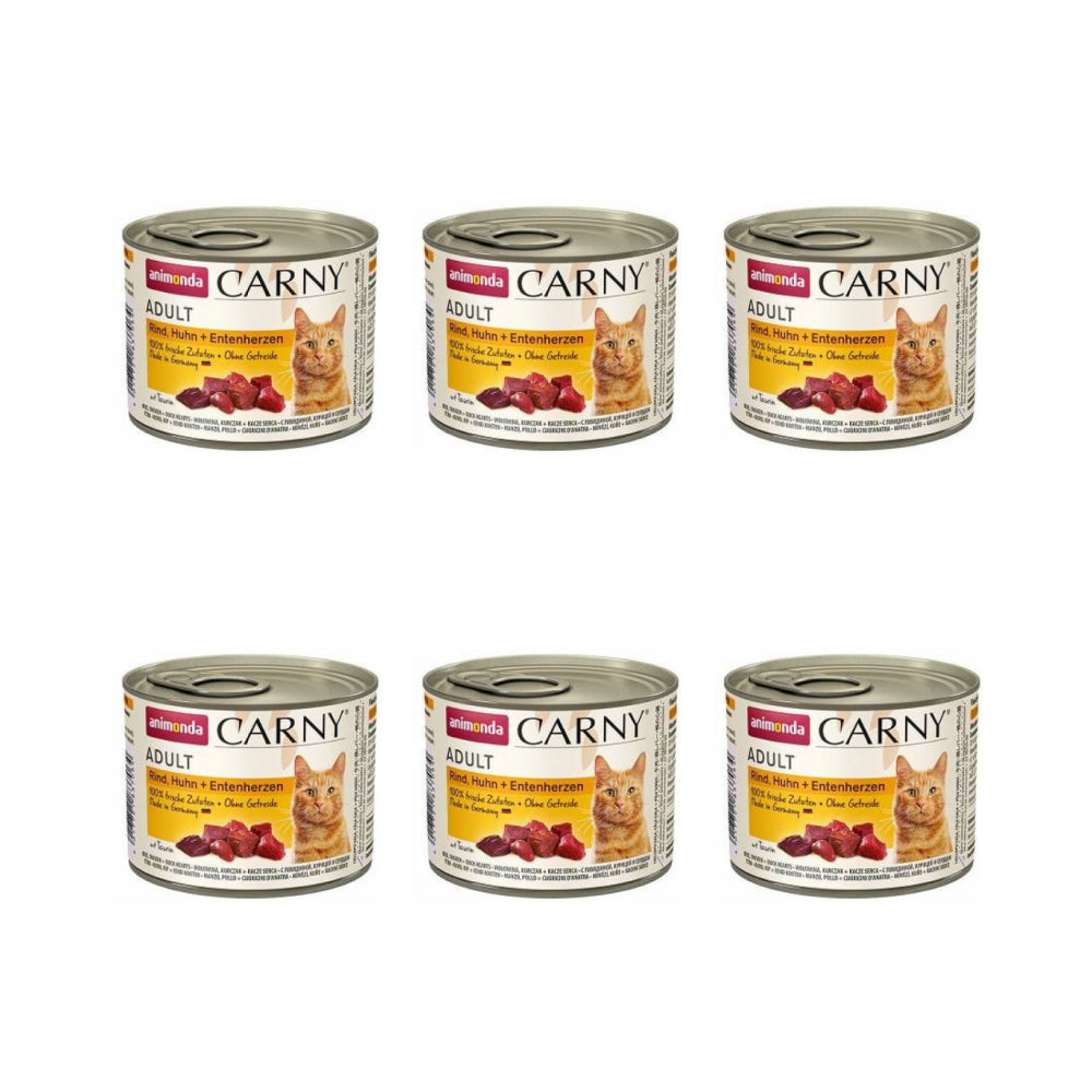 Pakiet Animonda Carny Wołowina i Kurczak z Kaczymi Sercami 6 x 200 g