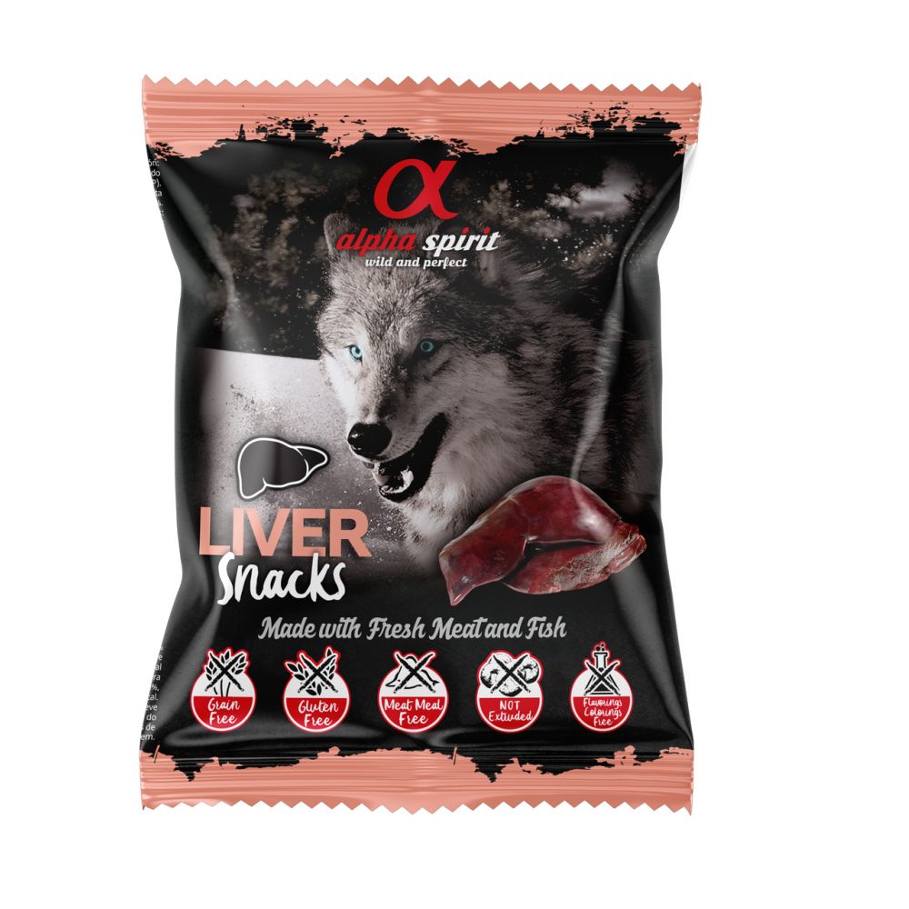 Alpha Spirit Przysmak w Kostkach z Wątróbką dla Psa 50 g