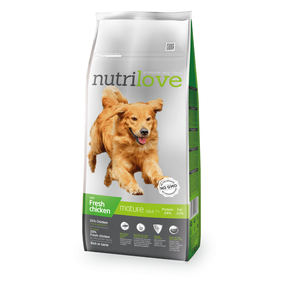 Nutrilove Mature Wiek 7 + Z Kurczakiem 12 kg
