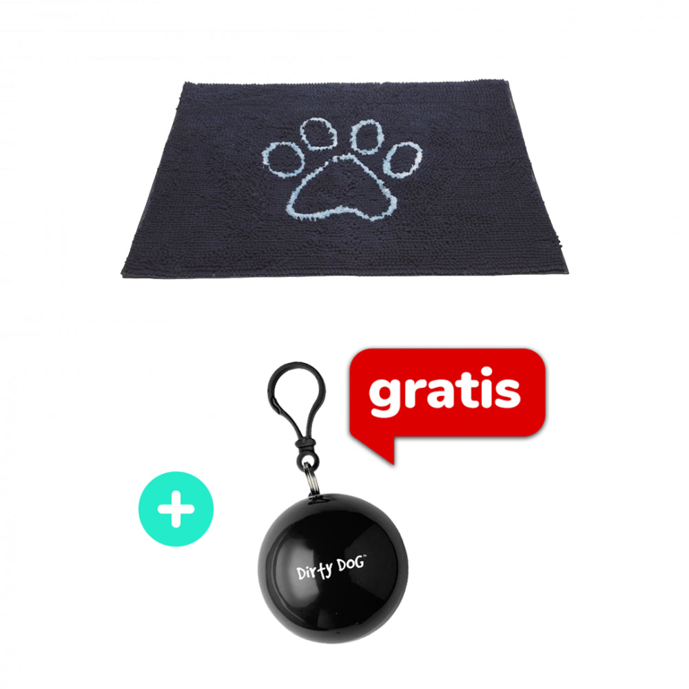 Pakiet Dirty Dog Mata Absorbująca Brud i Wodę Niebieska Bermuda 89 x 66 cm + Peleryna Gratis!