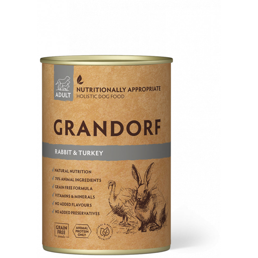 Grandorf Rabbit & Turkey Mokra Karma Dla Psa Królik, Indyk 400 g