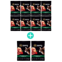Pakiet Savory Cat Adult Lamb&Beetrot Gravy Karma Mokra Dla Dorosłych Kotów Jagnięcina i Burak w Sosie 8 x 85 g + 2 Saszetki GRATIS!