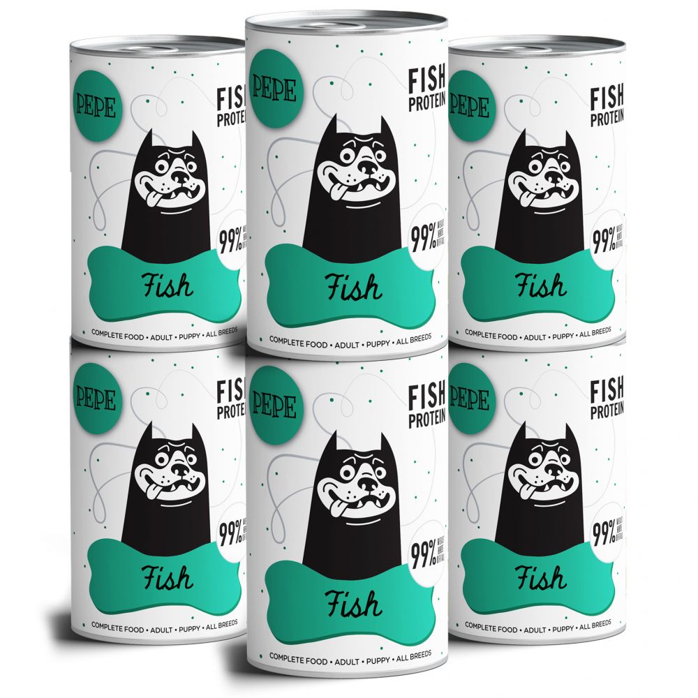 Pakiet Paka Zwierzaka Pepe Mokra Karma Dla Psa Ryby 6 x 400 g