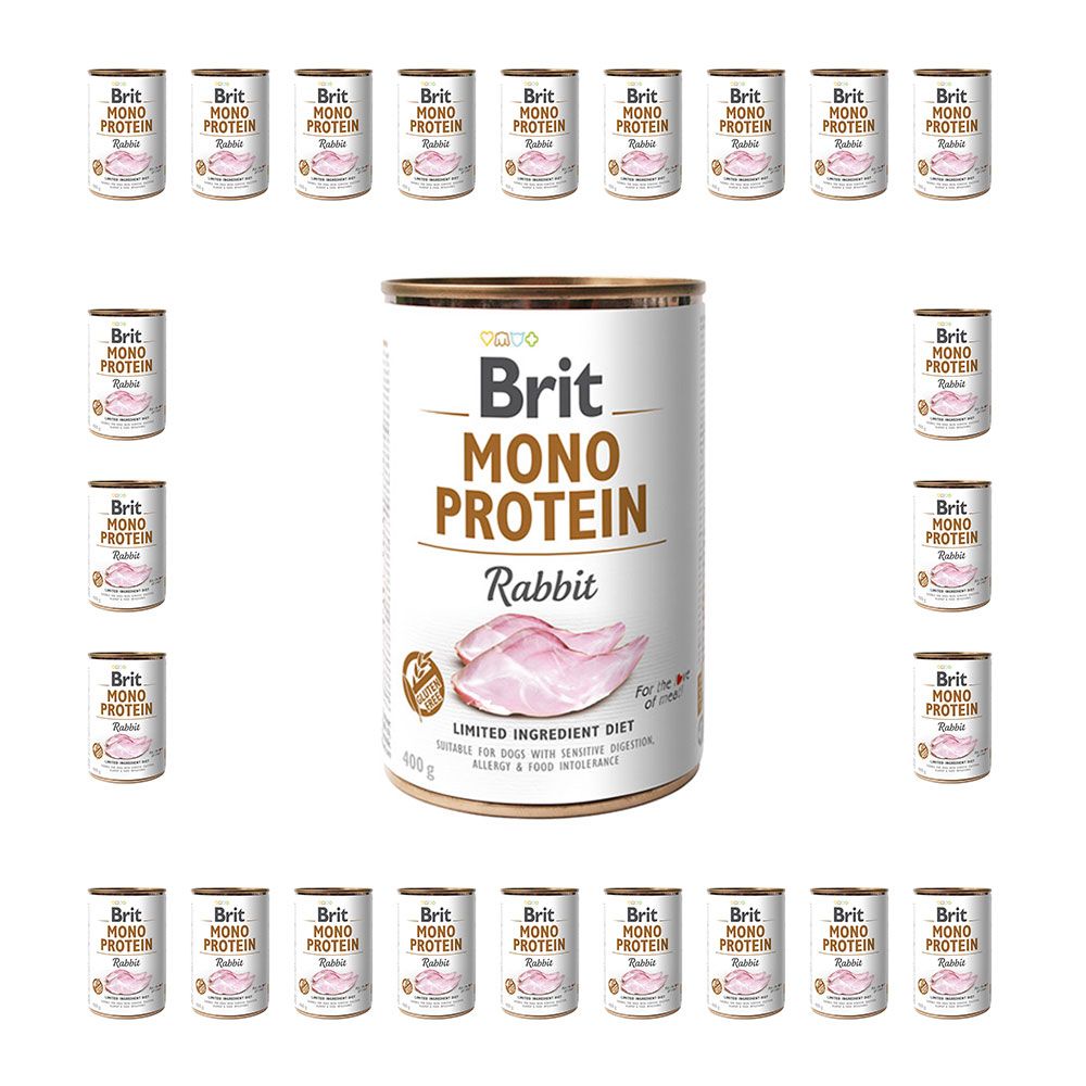 Pakiet Brit Mono Protein Rabbit Królik Mokra Karma Dla Psa 24 x 400 g