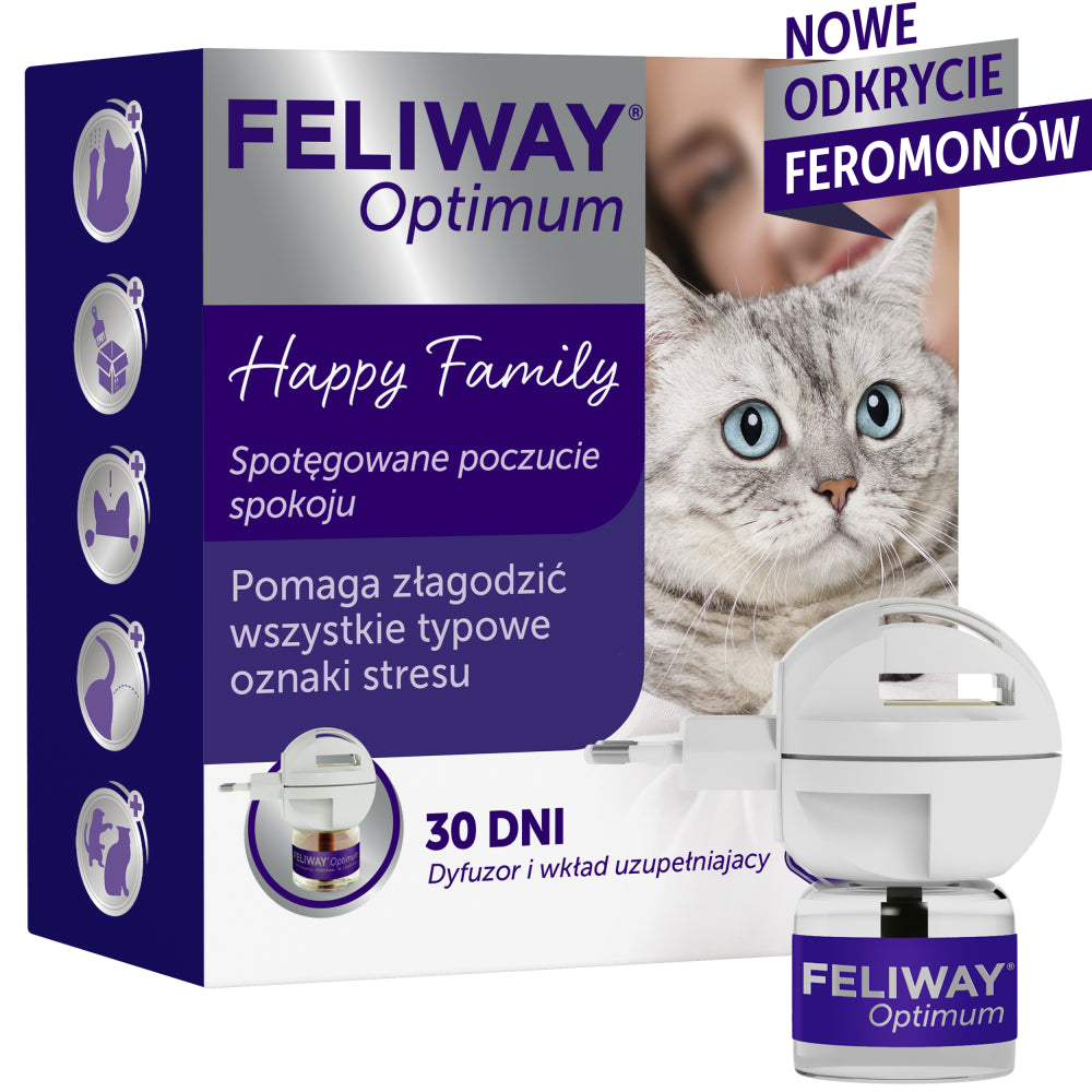 Ceva Feliway Optimum Feromony Dla Kota Zestaw Startowy (Dyfuzor+Wkład) 48 ml