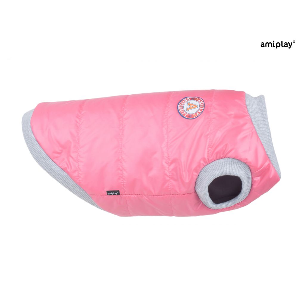 Amiplay Kurtka Puchowa Dla Psa Bronx 37 cm Różowa