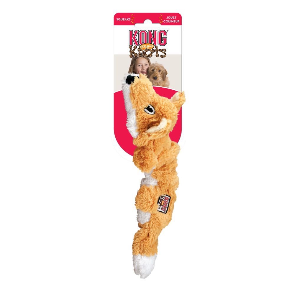 Kong Scrunch Knots Fox Rozciągliwa Zabawka Lis Dla Psa Rozmiar S/M