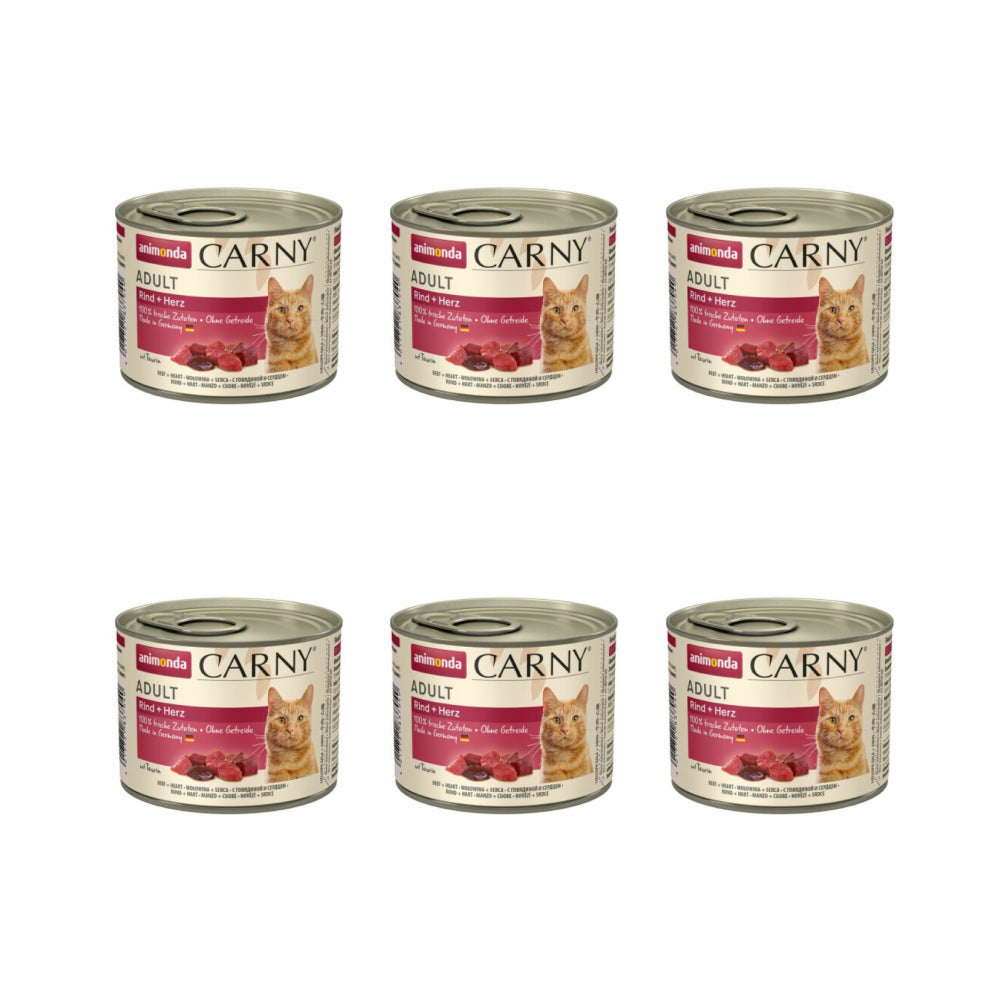 Pakiet Animonda Carny Wołowina z Sercami 6 x 200 g